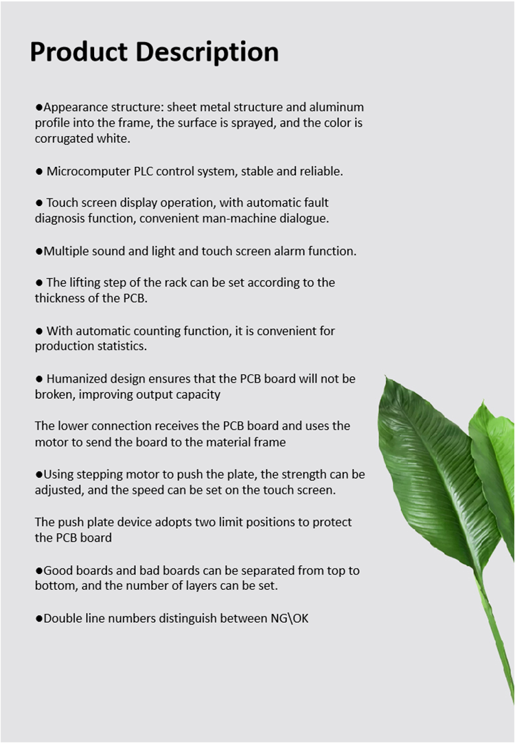 Industrial Machinery SMT Unloader with 200 KG Weight and 1500mm×1500mm×1300mm Dimensions for 50pcs Storage Capacity