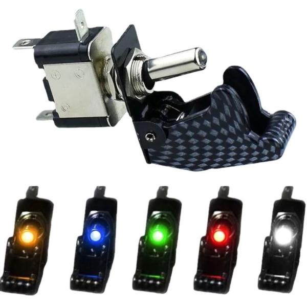 New 20A 12V LED toggle switch Illuminated Toggle Switch Control ON/OFF +