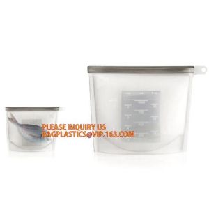 Refrigerated Cooler Reusable Silicone Food Bag, Preservation Storage Container