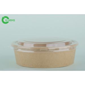 Double Sided PE Coated Disposable Paper Bowls With Lids 500 ML No Leak