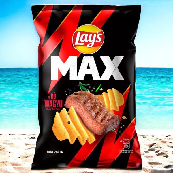 Wholesale Offer: Lay's 75g Max Wagyu Beef Steak Flavor Chips - 40 Count Case - Asian Snack Wholesale