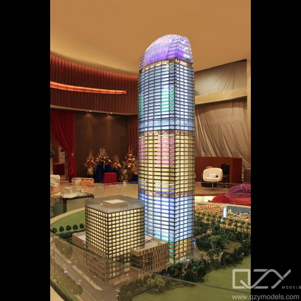 Acrylic Conceptual 3D Model Skyscraper 1/150 Airport Plaza