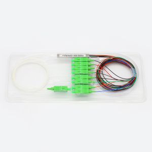 ISO9001 PVC G657A1 0.9mm Fiber Optic PLC Splitter