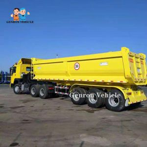 3 Axles 13T FUWA Axle Dump Semi Trailers 38T T700 High Strength Steel Q345