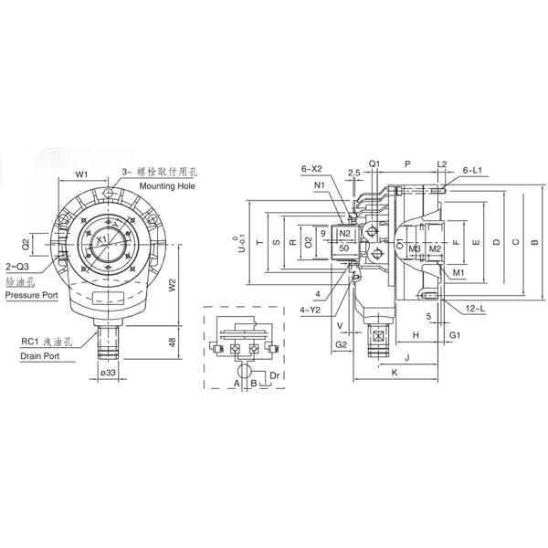 HK SHORT TYPE ROTATING HYDRAULIC CYLINDER WITH THROUGH-HOLE AND SAFETY DEVICE（2）