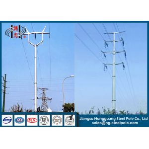 China Hot Roll Steel Q235 Power Transmission Poles Weather Resistance on sale