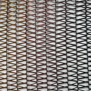 Coil Technology Metal Mesh Curtains Customized Brass Materials
