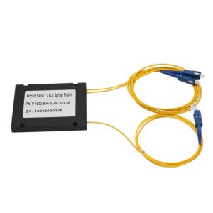 1x2 PLC Fiber Splitter Splice Pigtailed ABS Module 2.0mm SC UPC Singlemode