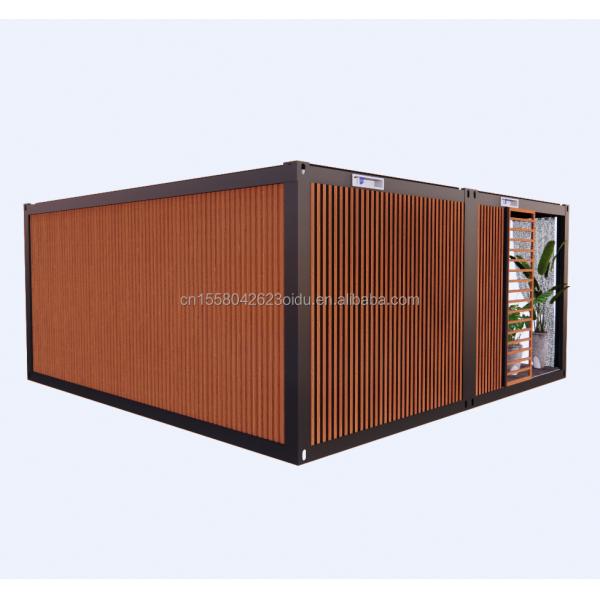 20 Foot Deluxe 2-Bedroom Prefabricated Wooden House Modern Design Foldable Kitchen Bathroom and Outdoor Terrace for Living