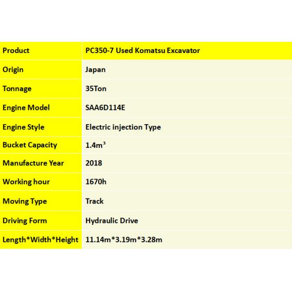Komatsu PC350-7 excavator with excellent power durability and high efficiency Japanese Komatsu 35ton PC350-7 large construction excavator