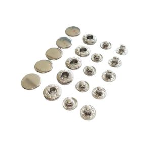 wholesale 12.5mm 15mm Four Parts metal Spring Ring button steel Metal Snap