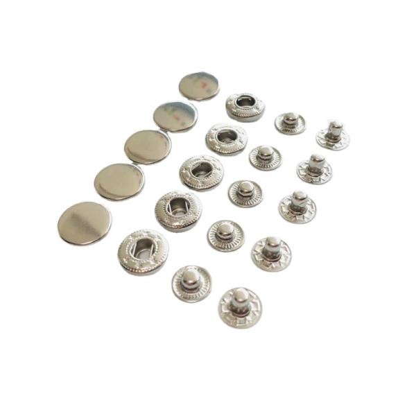 wholesale 12.5mm 15mm Four Parts metal Spring Ring button steel Metal Snap