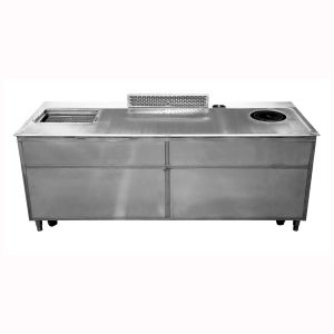 Commercial Teppanyaki Grill Table with 360*360mm Heating Area Continuous