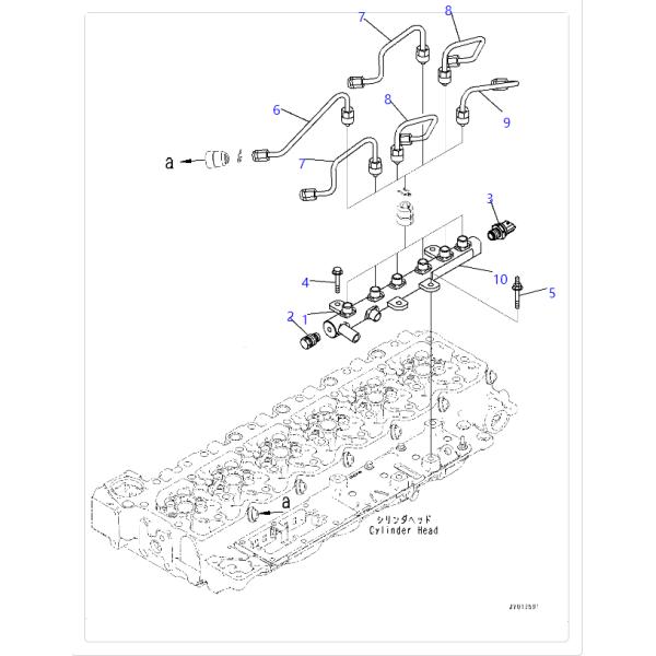 6755-71-5210 6755715210 Tube No.1 Excavator Spare Parts For KOMATSU PC240 PC290