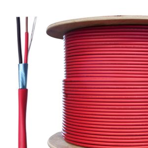 Al/Foil Shield Bare Copper Wire Core Fire Alarm Cable 2 Core 1.5mm FPLR FPLP