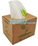 Customized biodegradable compostable Drawstring garbage bag, compostable garbage
