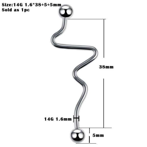 Steel Belly Button Piercings Segment Ring Nose Ring Lip Eyebrow Piercings Industrial Barbell Body Jewelry Piercing