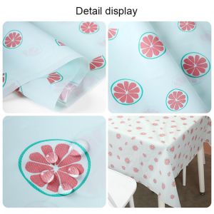 PEVA ﻿Floral Rectangular 0.5mm Printed Tablecloth For Hotel