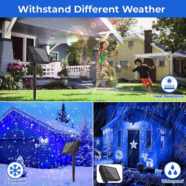 200 LED Solar Fairy Twinkle Lights Waterproof 8 Lighting Modes Daylight For Fence Pool Party