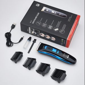 7W LCD Professional Hair Clipper Set Adjustable Rustproof Blade