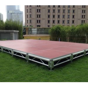 Fast Install, Good loading Capacity, Brown Red Aluminum Plywood Portable Stage