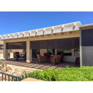 Customizable Blackout Retractable Window Treatments Waterproof Zip Track Blinds