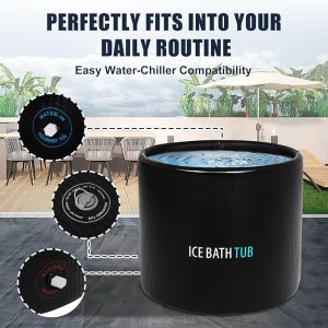 Custom Logo Inflatable Cold Plunge Ice Bath Tube Inflatable Bathtub For Athletes