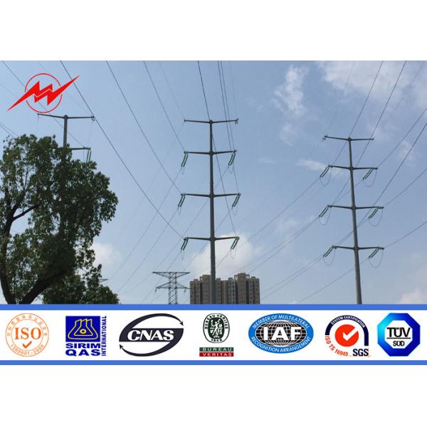 Construction Conical Steel Tubular Transmission Line Poles With ASTM A123