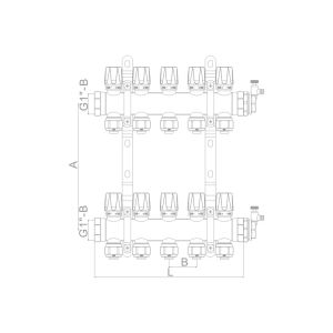 Pipeline Natural Gas Distribution Manifold Threaded Brass Tap Manifold Durable