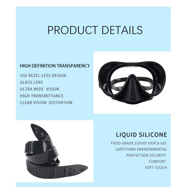 Customized Easybreath Snorkel Mask Diving Goggles And Breathing Tube Set