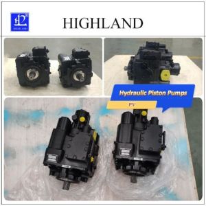 Variable Displacement Black Hydraulic Piston Pump 35Mpa Rated Pressure Plywood
