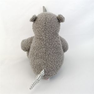 Velvet Plush Rhinoceros Lovely Toy Children Stuffed Animal Rhinoceros Doll