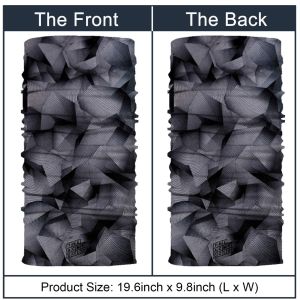 White Blank Cotton Long Headwear Seamless Tube Scarf