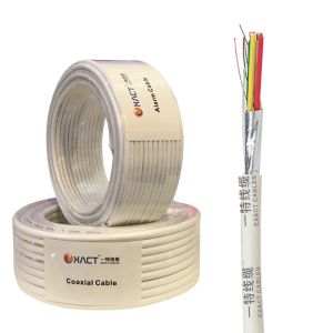 White PVC Jacket 14x0.22mm2 Shielded Alarm Cable with 7*0.2mm Stranded CCA