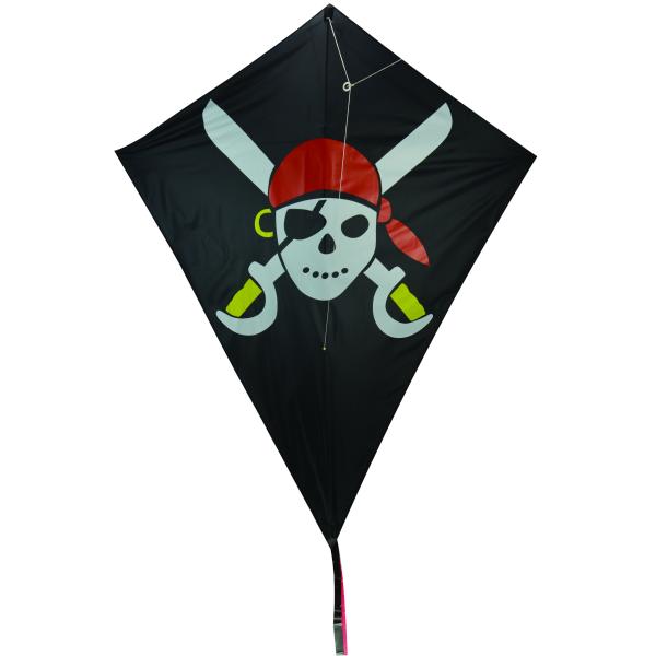 Pirate Pattern Polyester Diamond Stunt Kite 82*88cm