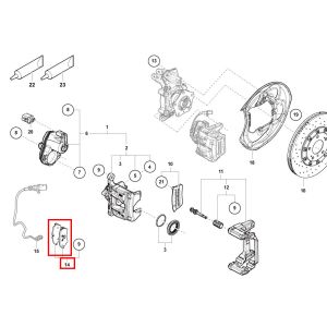 For Lamborghini URUS 2018-2020 Rear Brake Pads With Sensor OEM 4M0698451AA