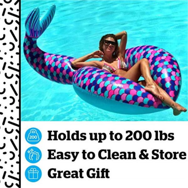 Giant Mermaid Pool Float Vinyl Summer Pool / Beach Toy For Kids Adults