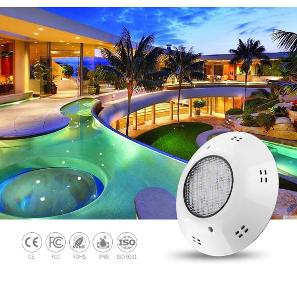 Pure White 6500K IP68 12V ABS LED Surface Mounted Pool Lights Underwater Swimming