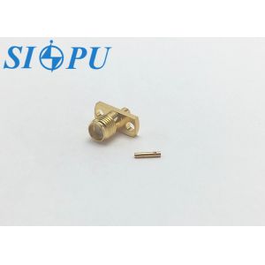 SMA Female RF Coaxial Connector – Two-Hole Flange Mount, Compatible with 2# Semi