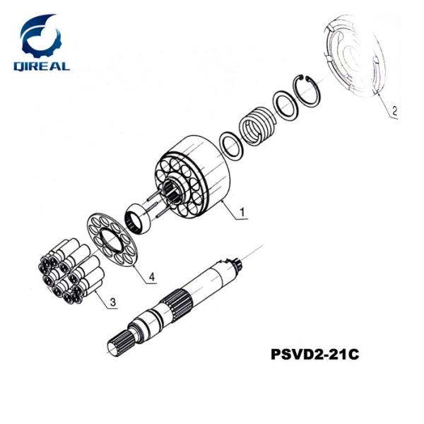 Buy High Quality Psvd2-21c Hydraulic Main Pump Spare Parts at wholesale prices