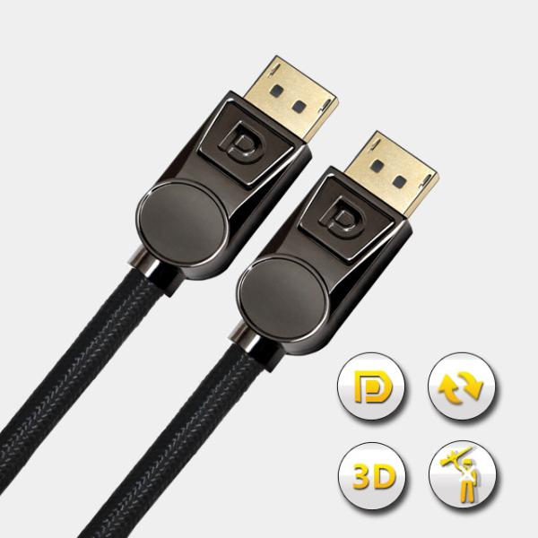 Zinc Alloy Displayport 1.4 8k Male To Male Cable Ethernet 4K 120Hz dp1.4 cable
