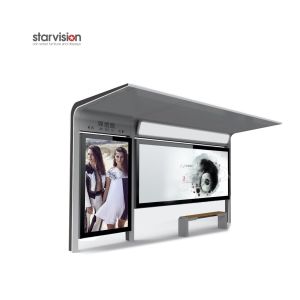 Static / Scrolling Poster Smart Bus Shelter 4200*2500*1600mm