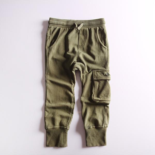 Stockpapa Olive Multi Pocket Sweatpants For Boys