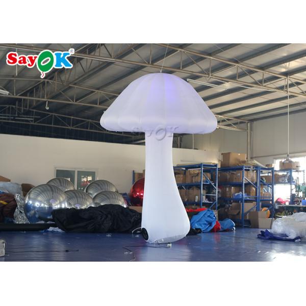 Polyester Inflatable Lighting Decoration With LED Light For Party / Blow Up Mushroom