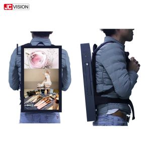 13000mA 22in Backpack Lcd Digital Billboard Vertical 250nits