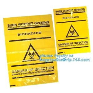 Clinical Waste Bag, Heavy Duty Sacks, PE biohazard eco bag, PE disposable Lab