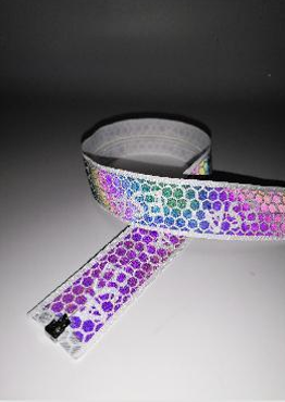 5# Closed-End Reflective Zipper White 3.1cm x 20cm