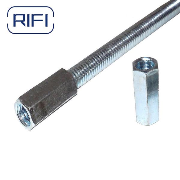 Buy 3/8" Metal Hardware Fasteners Threaded Steel Rod Coupler Galvanized at wholesale prices