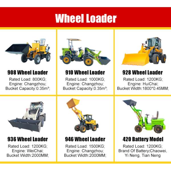 Chinese Factory 1Ton 2Ton 3Ton 5Ton Mini Shovel Loader Small Compact Multifunctional Articulated Wheel Loader Price