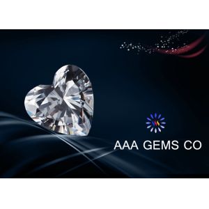 China 7 MM Enthusiastic Heart  White Moissanite , 4 Carat Moissanite on sale